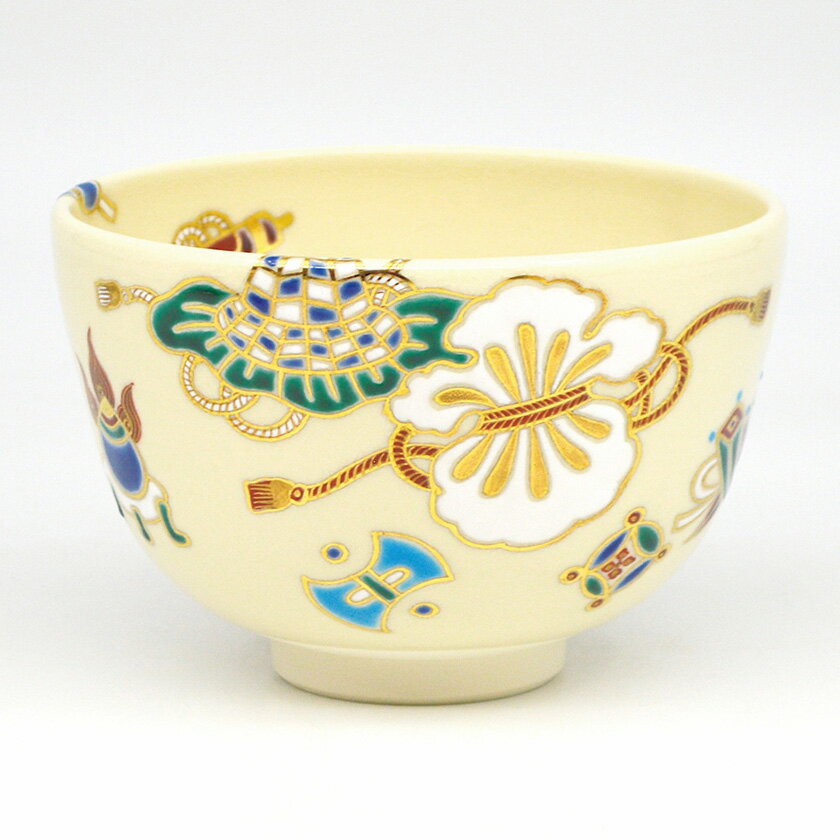 Rakuten - 茶道具 抹茶茶碗（まっちゃちゃわん） 茶碗 仁清 宝尽 田中 万祥