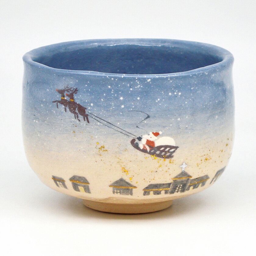 乐天商城 - 茶道具 抹茶茶碗（まっちゃちゃわん） 茶碗 サンタクロース 吉村 楽入 クリスマス Xmas Christmas 聖誕節