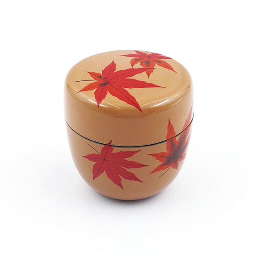 ポイント3倍以上（楽天カード利用） 茶道具 薄茶器（うすちゃき） 木質 中棗 白漆 紅葉