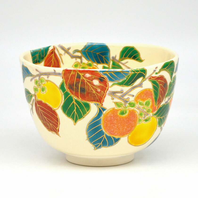 茶道具 抹茶茶碗（まっちゃちゃわん） 茶碗 仁清 柿 壱休窯