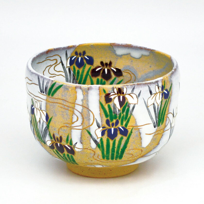 ポイント3倍以上（楽天カード利用） 茶道具 抹茶茶碗（まっちゃちゃわん） 茶碗 掛分 流水あやめ 山岡 ..