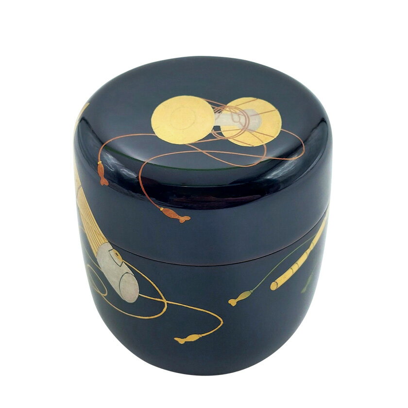 Rakuten - ポイント3倍以上（楽天カード利用） 茶道具 薄茶器（うすちゃき） 中棗 溜 楽器蒔絵 中村 湖彩