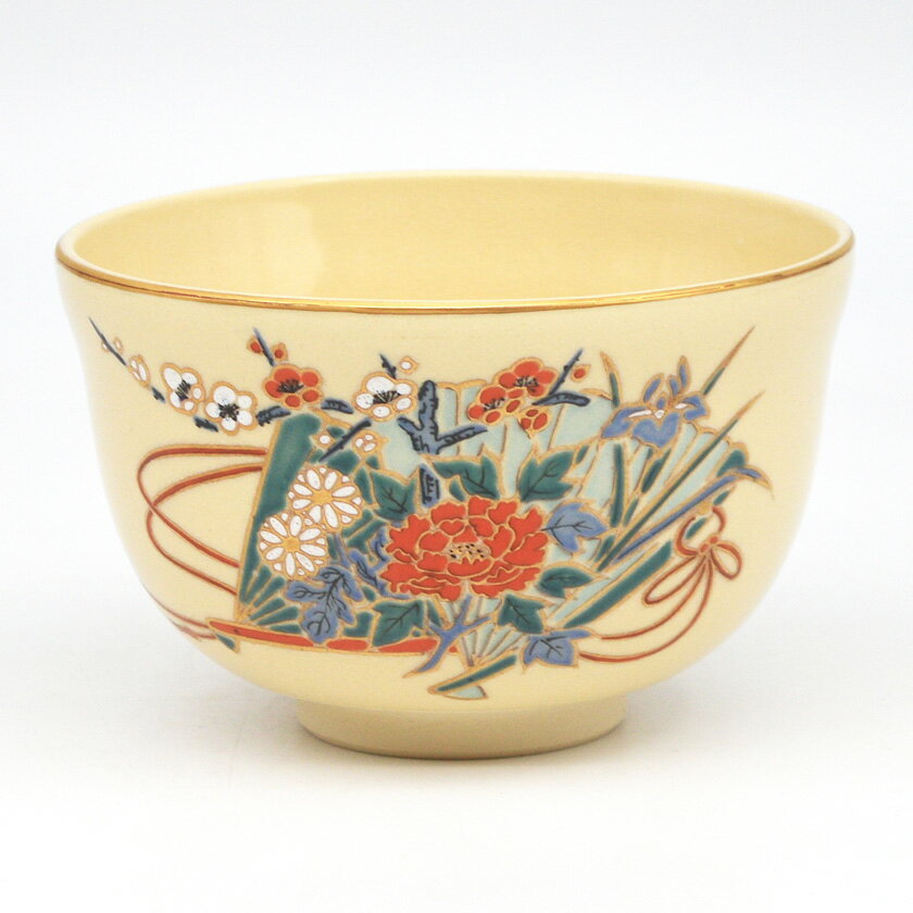乐天商城 - ポイント3倍以上（楽天カード利用） 茶道具 抹茶茶碗（まっちゃちゃわん） 茶碗 仁清 緋扇 宮地 英香