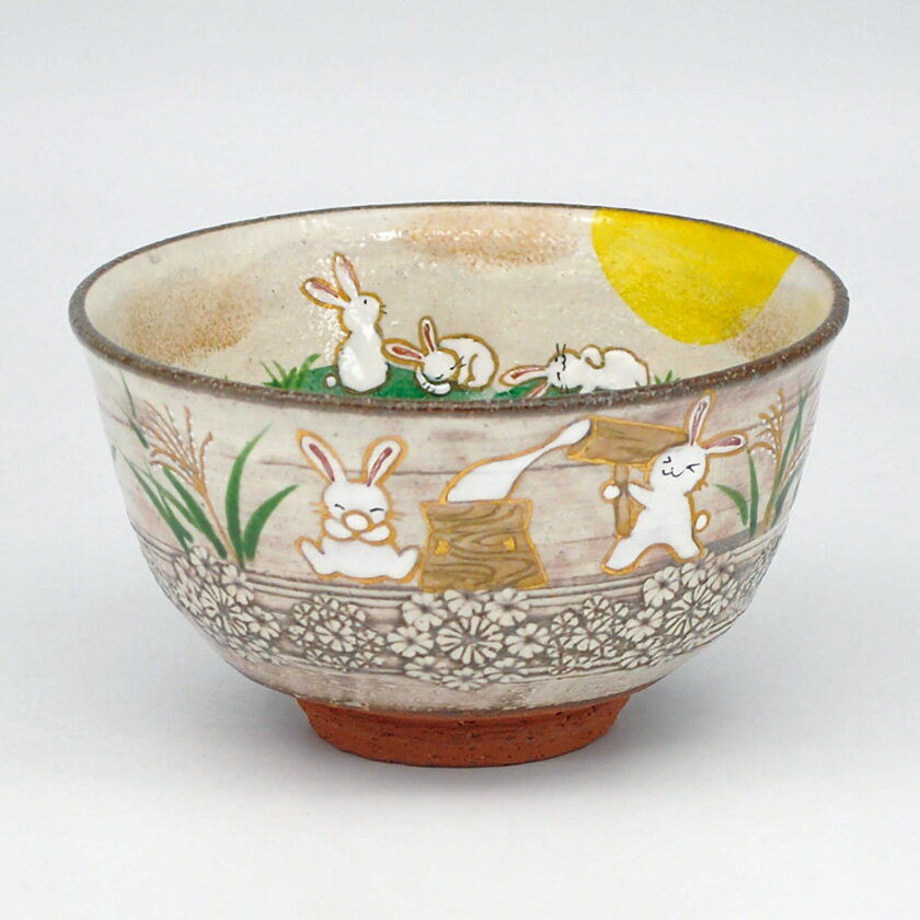 ポイント3倍以上（楽天カード利用） 茶道具 抹茶茶碗（まっちゃちゃわん） 茶碗 兎のお月見 水出 宋絢