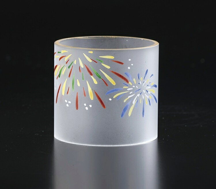 茶道具 硝子蓋置 花火絵 芦田 涼 蓋置のサムネイル