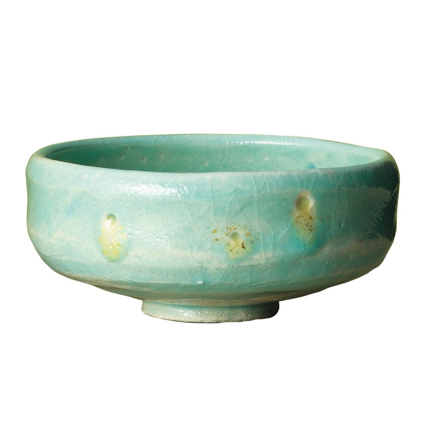 ポイント3倍以上（楽天カード利用） 茶道具 平茶碗（ひらちゃわん） 季節茶碗 淡青釉馬盥 蛍手 吉村 楽入