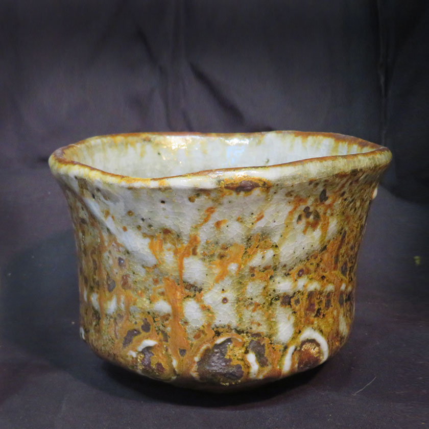 ポイント3倍以上（楽天カード利用） 茶道具 筒茶碗（つつちゃわん） 土灰志野 筒茶碗 信楽焼 灰塚窯 木..