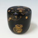 茶道具 棗(なつめ) 宝尽くし蒔絵 黒中棗 加賀蒔絵 林 勝 作 茶道具 棗(なつめ) 宝尽くし蒔絵 黒中棗 加賀蒔絵 林 勝 作