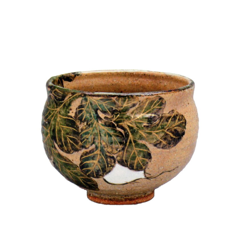 茶道具 抹茶茶碗（まっちゃちゃわん） 灰釉 蕪絵 茶碗 中村 良二