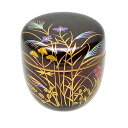 ポイント3倍以上(楽天カード利用) 茶道具 棗(なつめ) 溜塗中棗 秋草蒔絵(内梨子地) 樹脂製 東雲