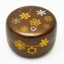 ポイント3倍以上(楽天カード利用) 茶道具 棗(なつめ) 梨子地平棗 雪華蒔絵(内梨子地) 樹脂製 東雲