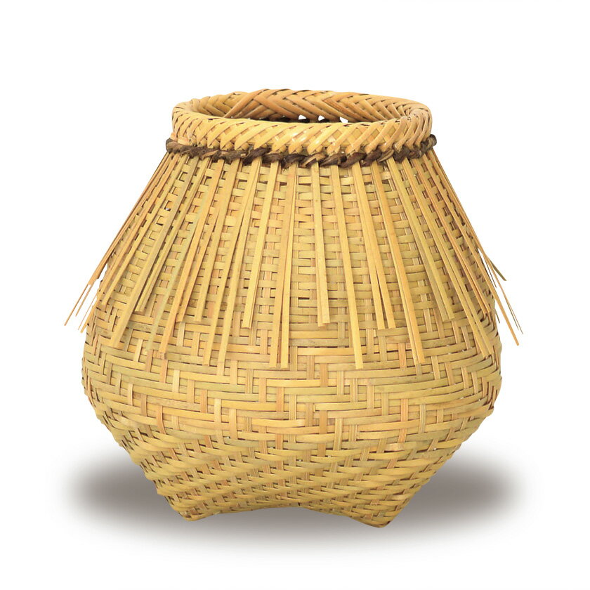 乐天商城 - ポイント3倍以上（楽天カード利用） 茶道具 花籠（はなかご） 桂籠 白竹（掛・置） 国産 松本 東公斎