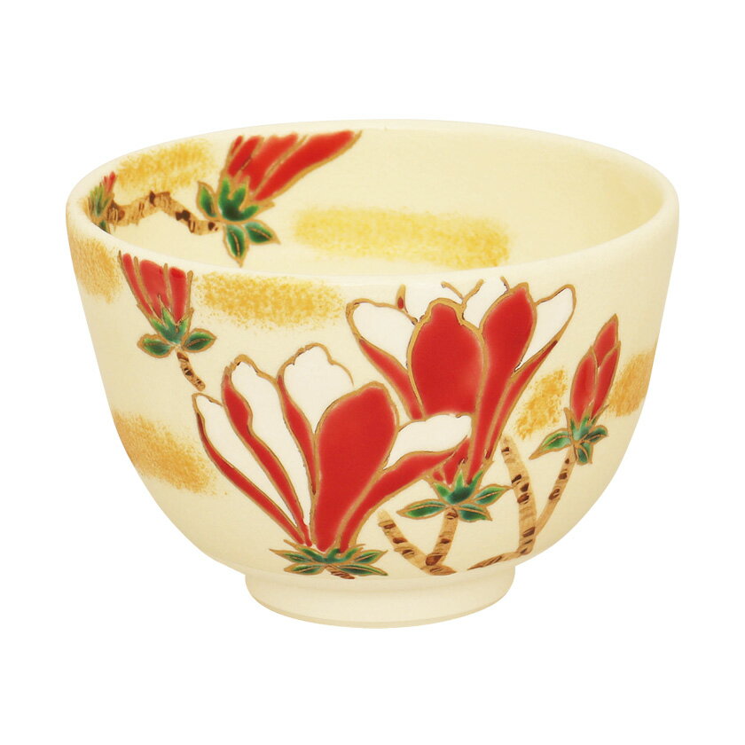 Rakuten - 茶道具 抹茶茶碗（まっちゃちゃわん） 茶碗 色絵 木蓮 加藤 起楽