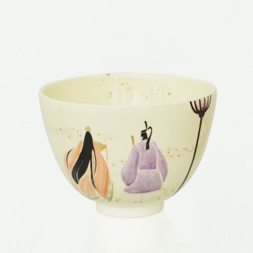 【ポイント10倍 期間2月4日20時～2月10日1時59分】 茶道具 抹茶茶碗（まっちゃちゃわん） 茶碗 色絵 立雛 今岡 三四郎 ひな祭り 雛祭り 桃の節句 上巳の節句