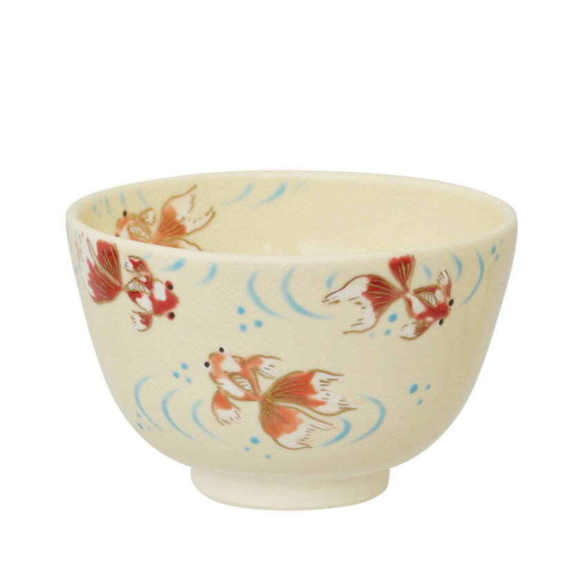 乐天商城 - 茶道具 抹茶茶碗（まっちゃちゃわん） 茶碗 色絵 金魚 加藤 起楽
