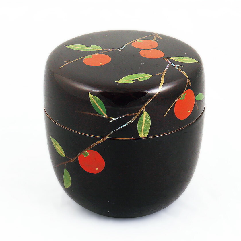 ポイント3倍以上（楽天カード利用） 茶道具 薄茶器（うすちゃき） 溜塗中棗 柿蒔絵（内梨子地） 【樹脂..