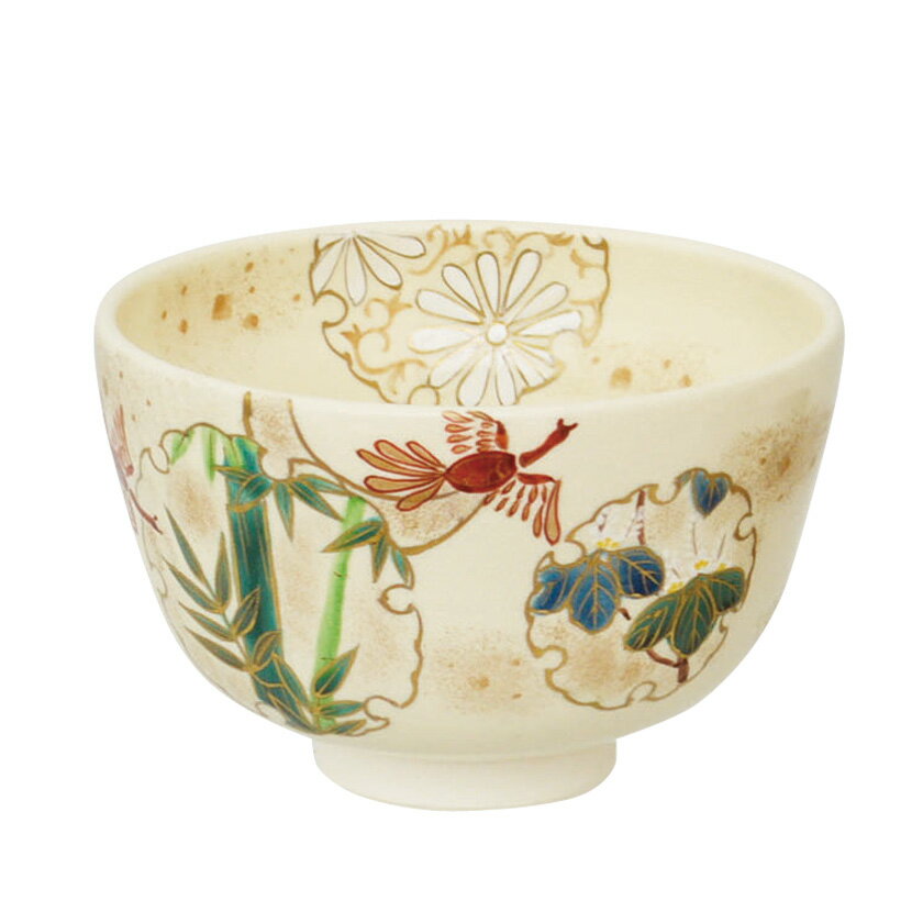 Rakuten - 茶道具 抹茶茶碗（まっちゃちゃわん） 茶碗 色絵 菊桐鳳凰 加藤 永山
