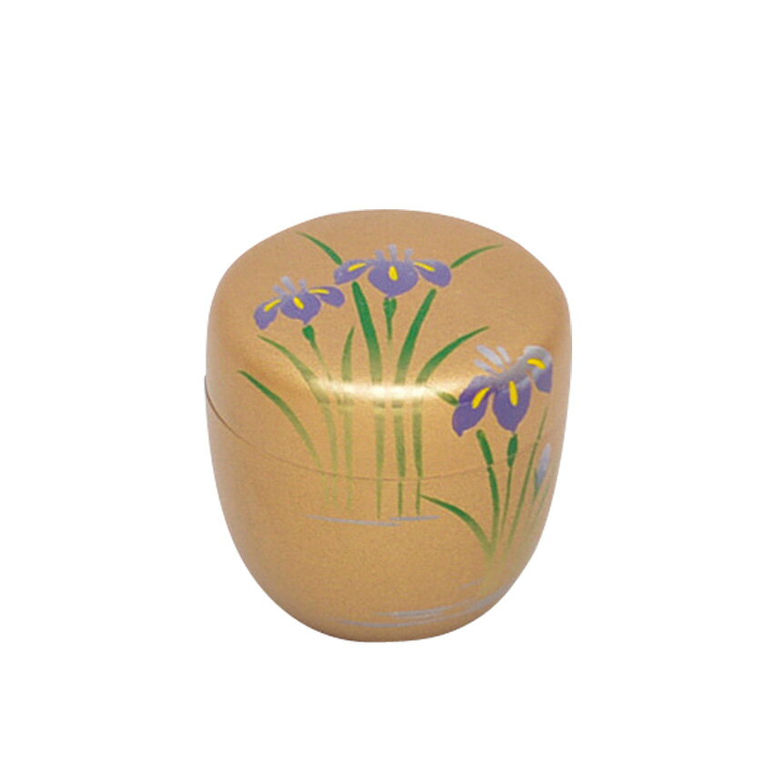 ポイント3倍以上（楽天カード利用） 茶道具 薄茶器（うすちゃき） 梨子地中棗 あやめ蒔絵（内梨子地） 【樹脂製】 東雲 端午の節句 こどもの日