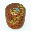 茶道具 薄茶器(うすちゃき) 欅拭漆中棗 青楓に川蝉蒔絵 佐々木 麗峰