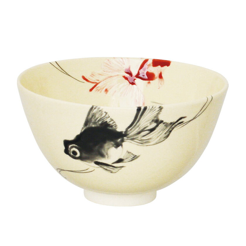 Rakuten - 茶道具 抹茶茶碗（まっちゃちゃわん） 茶碗 色絵 金魚 今岡 三四郎