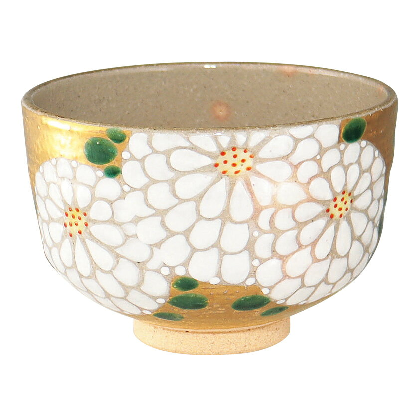 茶道具 抹茶茶碗（まっちゃちゃわん） 茶碗 金泥 菊置上 南口 閑粋