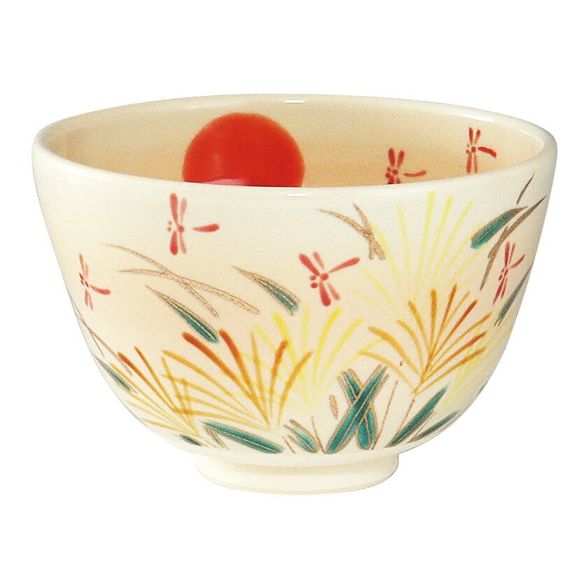 Rakuten - 茶道具 抹茶茶碗（まっちゃちゃわん） 茶碗 色絵 赤とんぼ 加藤 起楽