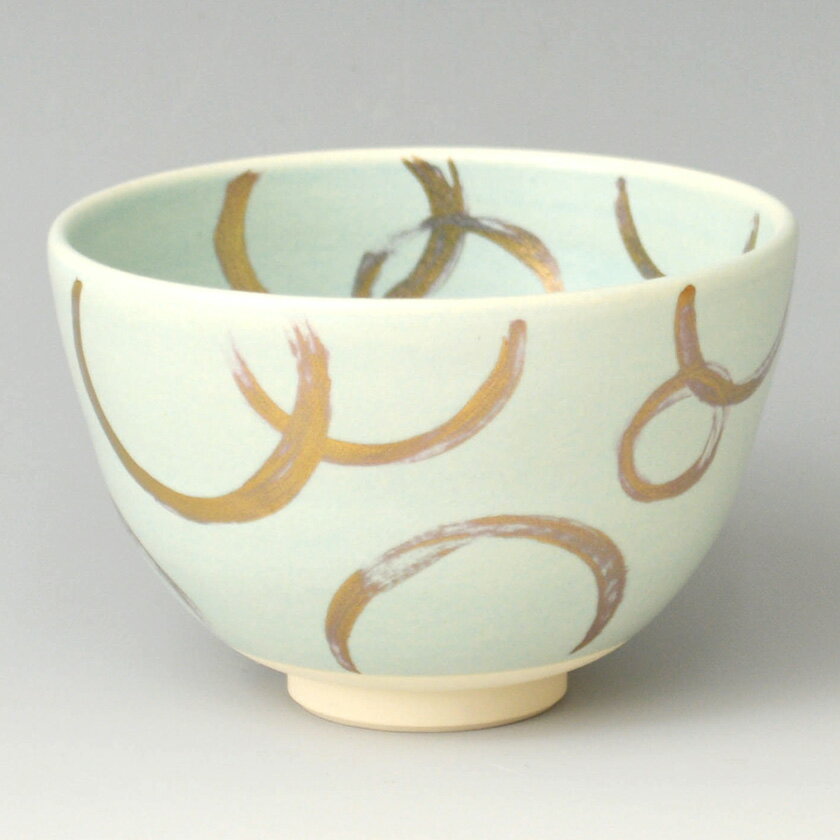 茶道具 抹茶茶碗（まっちゃちゃわん） 茶碗 青釉 明鏡止水 加藤 永山 歌会始 勅題 御題「明」