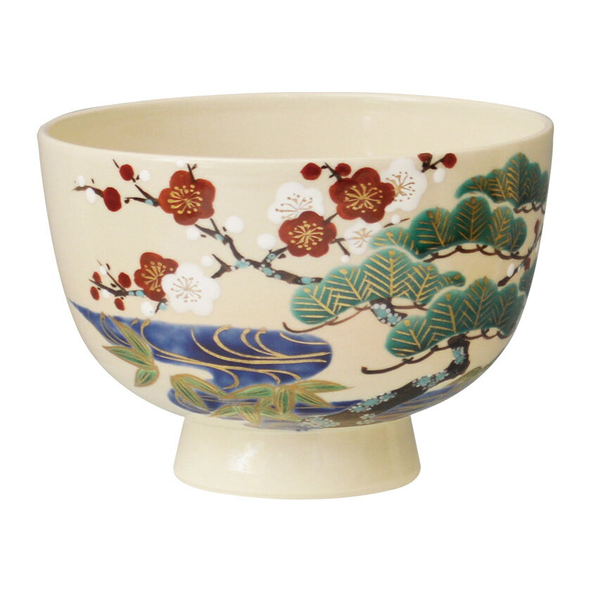 乐天商城 - 茶道具 抹茶茶碗（まっちゃちゃわん） 茶碗 色絵 松竹梅 加藤 永山