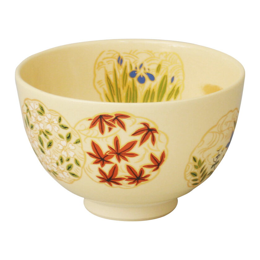 茶道具 抹茶茶碗（まっちゃちゃわん） 茶碗 仁清 四季草花 栄山