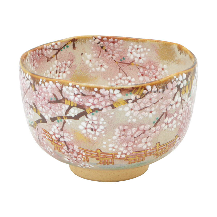 ポイント3倍以上（楽天カード利用） 茶道具 抹茶茶碗（まっちゃちゃわん） 茶碗 乾山 渡月橋桜景色 森下 秋彩