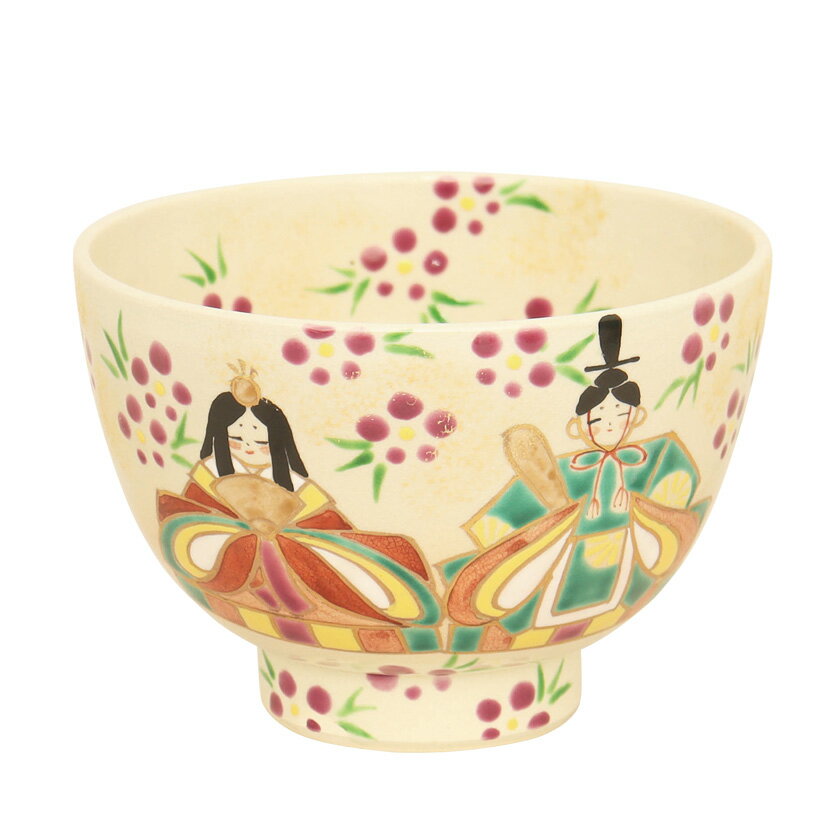 ポイント3倍以上（楽天カード利用） 茶道具 抹茶茶碗（まっちゃちゃわん） 茶碗 色絵 雛祭 加藤 永山