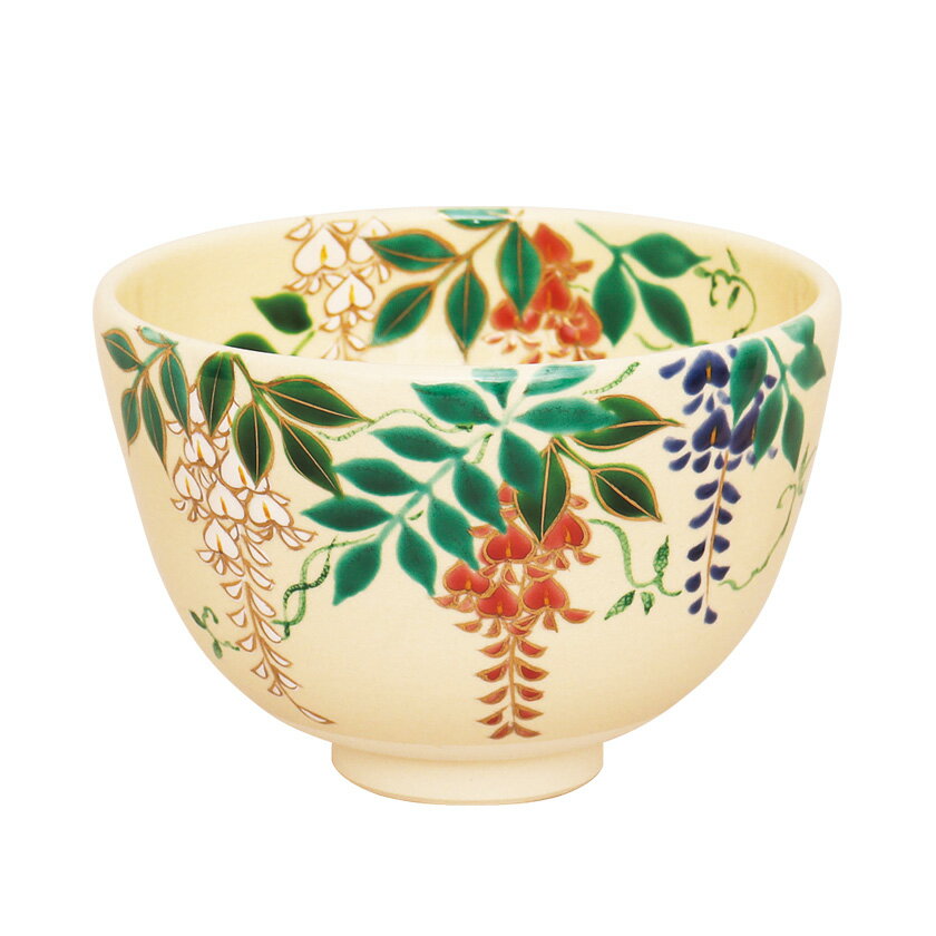 Rakuten - 茶道具 抹茶茶碗（まっちゃちゃわん） 茶碗 色絵 藤 加藤 永山
