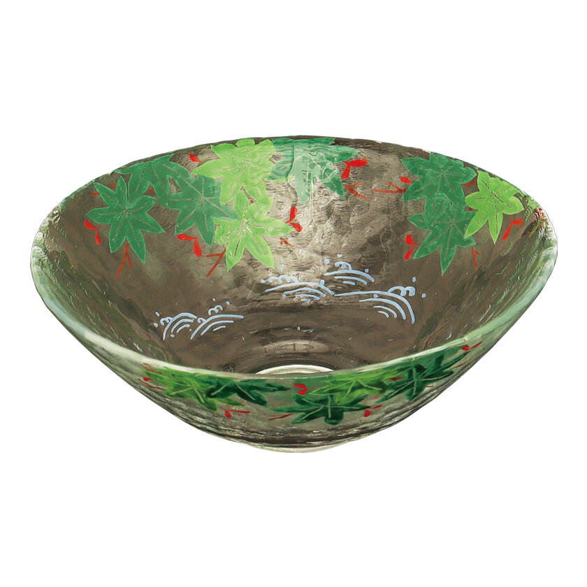 ポイント3倍以上（楽天カード利用） 茶道具 平茶碗（ひらちゃわん） ガラス平茶碗 青楓 【耐熱】 松本 明日香