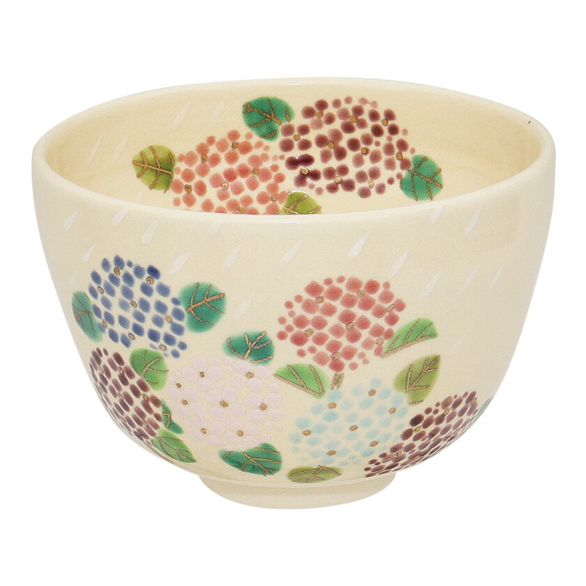 ポイント3倍以上（楽天カード利用） 茶道具 抹茶茶碗（まっちゃちゃわん） 茶碗 色絵 紫陽花 加藤 起楽