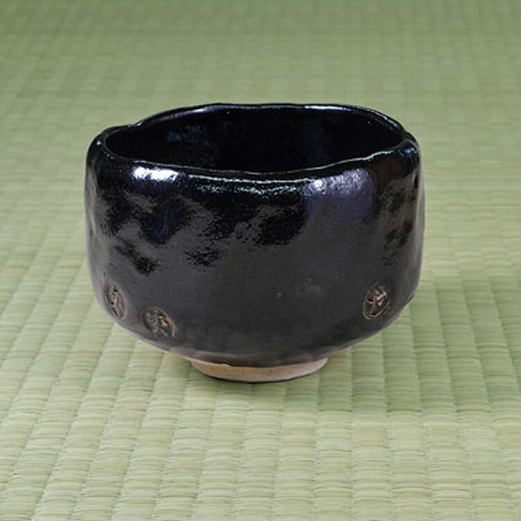 茶道具 抹茶茶碗（まっちゃちゃわん） 了入写　黒楽茶碗（湖月） 楽入