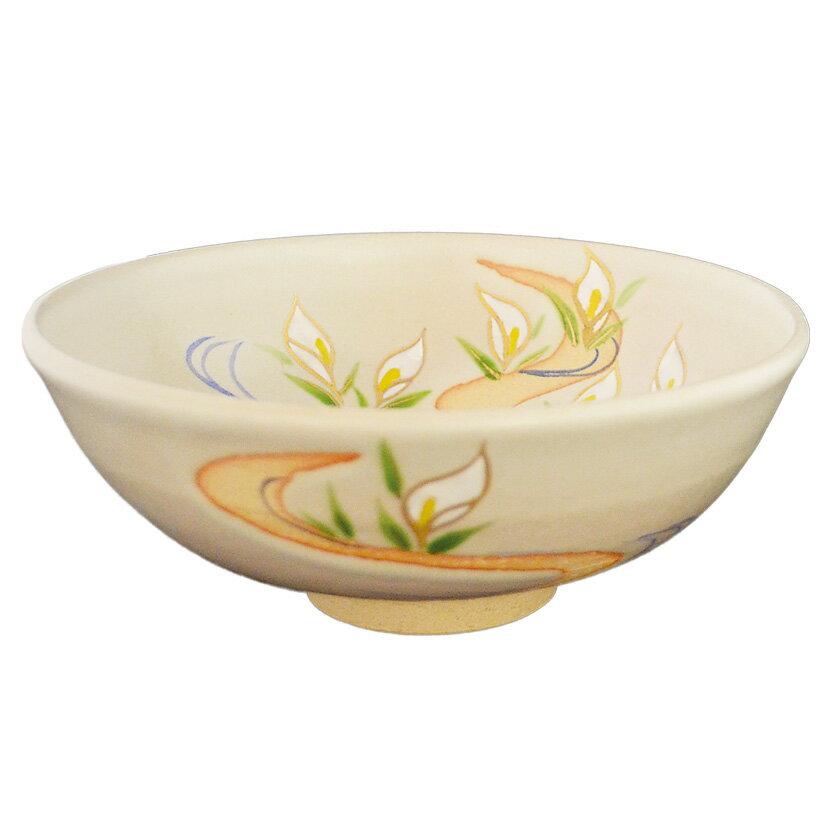 Rakuten - 茶道具 平茶碗（ひらちゃわん） 色絵平茶碗 水芭蕉 八木 海峰