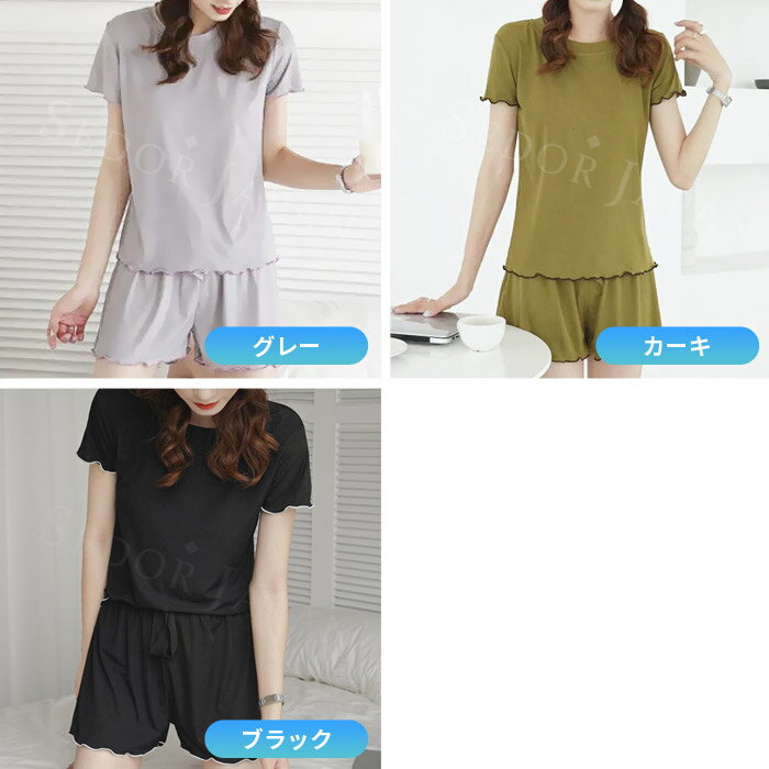 パジャマ レディース 半袖 ショートパンツ 上...の紹介画像3