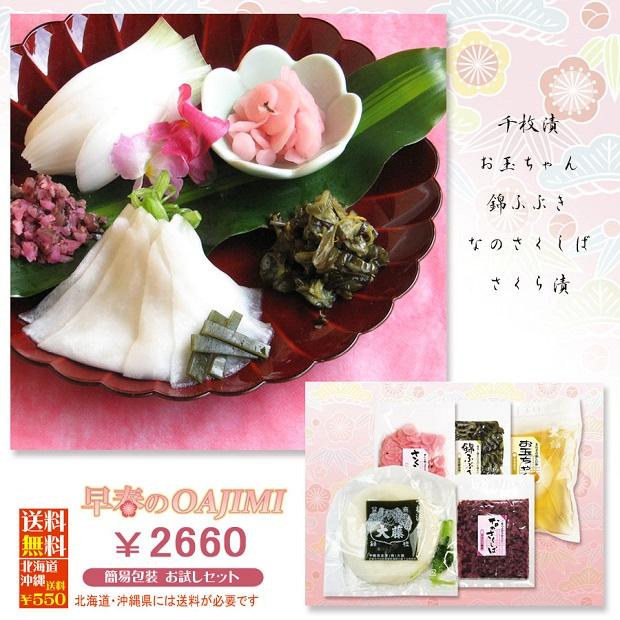 【早春のOAJIMI】 京漬物 千枚漬京都 つけもの 漬物 京つけものお試し 送料無料 千枚漬本家大藤のサムネイル