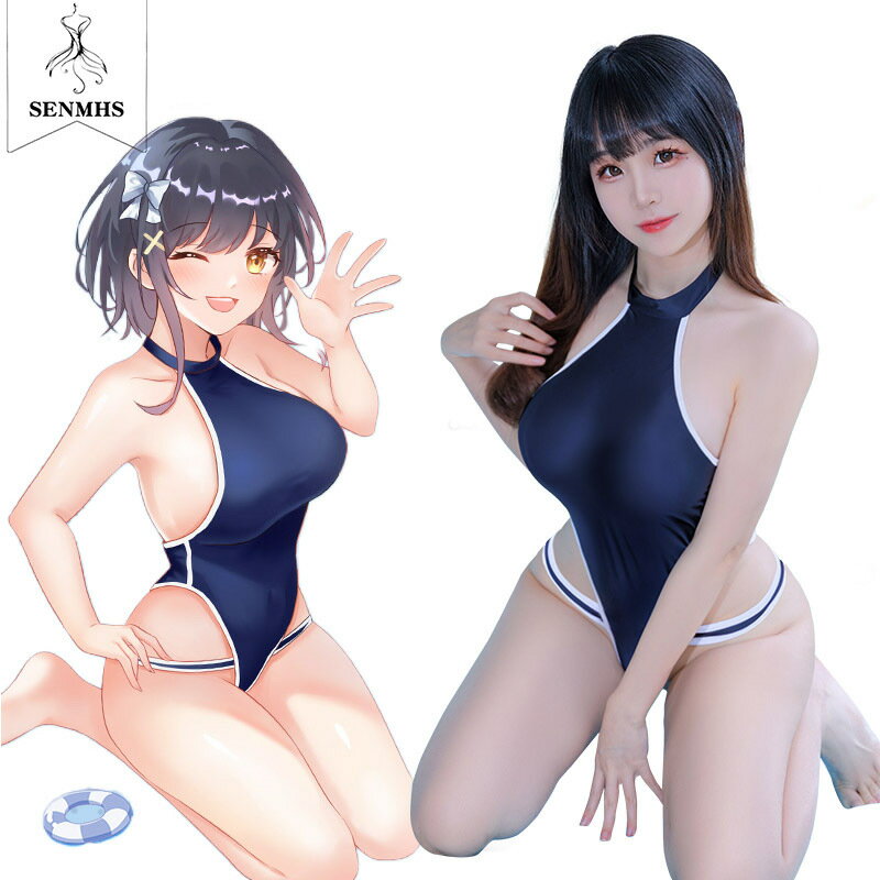 楽天SENMHS 楽天市場店SENMHSスク水 コスプレ セクシー 過激 エッチ な えろい ランジェリー 下着 ベビードール 貧乳 可愛い 透け透け シースルー cosplay レオタード ハイレグ タイト 体操着コスチューム レディース ネイビー