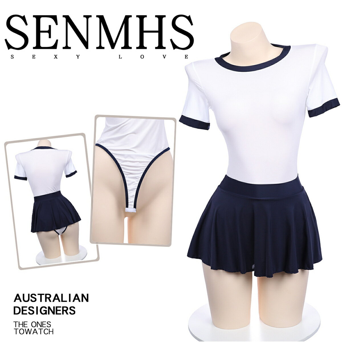 【メール便は送料無料】SENMHS スク水 コスプレ セクシー ランジェリー スクール水着 ミニスカート ハイレグレオタード レオタード 過激 シースルー コスプレ 半袖 透け エロ 可愛いスポーツ 女子高生 コスプレ コスチューム レディース 写真会