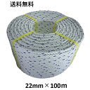 送料無料 YFC スパンエステルロープ エステルスパンロープ 22mm×100m 綱引きロープ 三つ打ち ロープ 線入 ボートロープ アンカーロープ 係船 係留 ボート もやいロープ 錨 イカリ 曳航 テント 工事 お祭り ホイスト 綱引き アスレチック 台風 荷締 防災