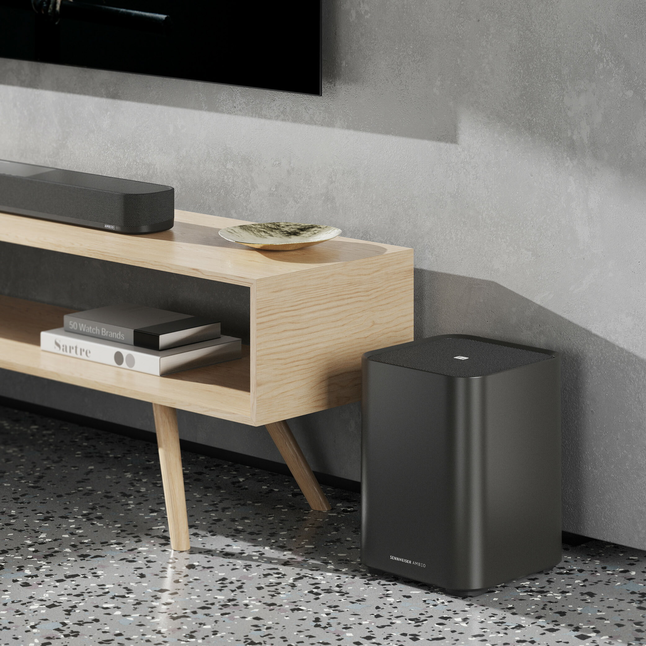 ����ϥ��������� Sennheiser AMBEO Sub ����ӥ� ���֥����ե��� �����27Hz 8��������󥰥����������ե��� AMBEO Soundbar���꡼������