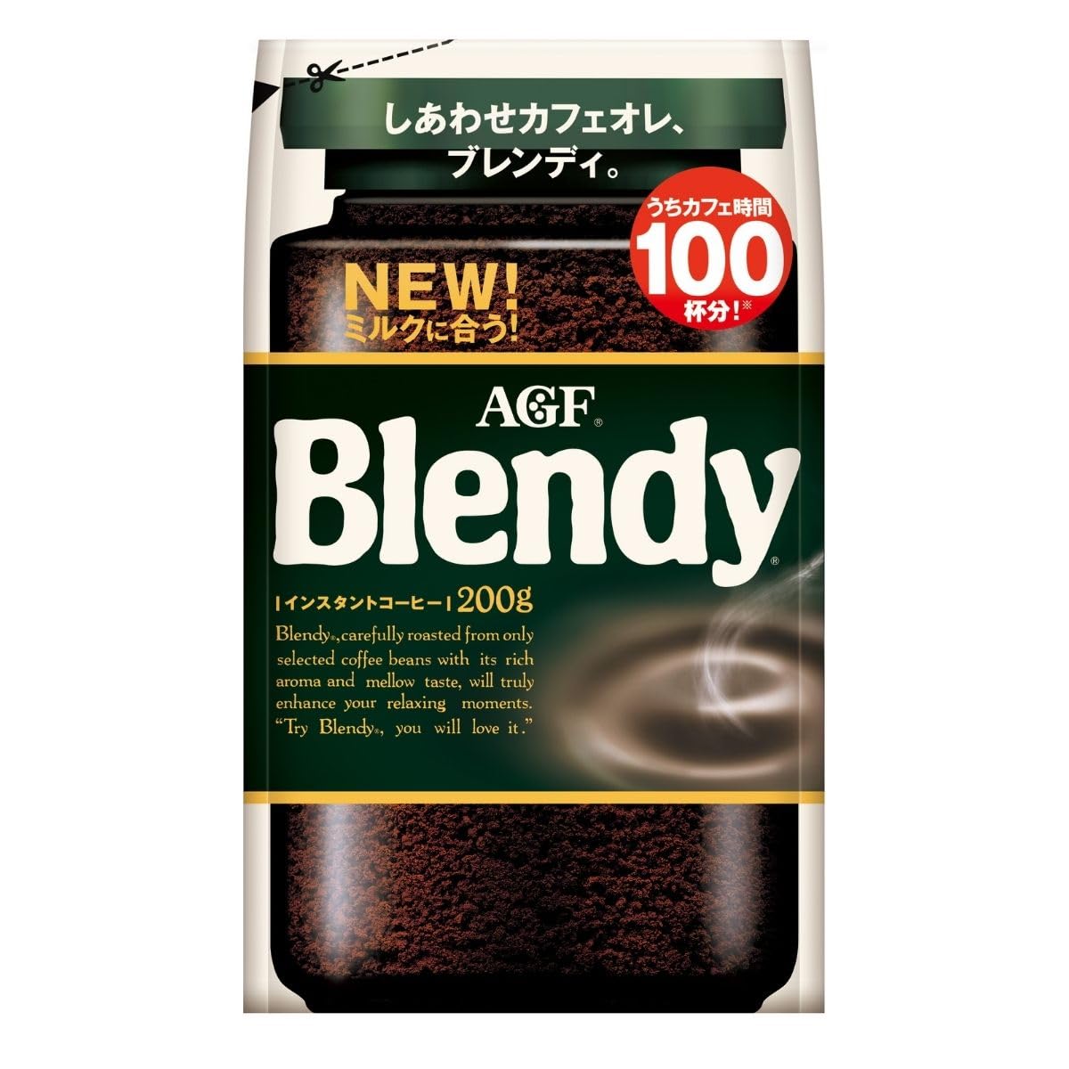 メーカー名:AGFブランド名:ブレンディ商品タイプ:インスタントコーヒー原産国:日本原材料:コーヒー豆(生豆生産国名:ベトナム又はラオス又はその他)コーヒー豆の産地は、今年度製造する粉の使用計画順賞味期限:製造日から 570 日おいしい飲み方:【ホットカフェオレ】:1.耐熱カップにミルクを入れます。2.ティースプーン山盛り1杯を入れ、よくかきまぜます。3.レンジで1分20秒温めてください。※ホットコーヒーの場合はお湯を入れ、かきまぜてください【アイスカフェオレ】:1.グラスに冷たいミルクを入れます。2.ティースプーン山盛り1杯を入れ、よくかきまぜます。※アイスコーヒーの場合は冷たい水を入れ、よくかきまぜてください栄養成分表示:本品1杯分(2g)当たり:エネルギー:7kcal、たんぱく質:0.4g、脂質:0.004~0.04g、炭水化物:1.3g、食塩相当量:0.0002~0.0022g、カフェイン:80mg、ポリフェノール:460mgアレルゲン:なし保存方法:高温、多湿を避けて保存してください。商品紹介 4901111784185 原材料・成分 コーヒー豆