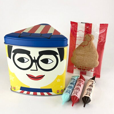 大阪 くいだおれ太郎 チョコデコサブレ三角缶 地域限定ご当地商品 大阪 くいだおれ太郎 チョコデコサブレ三角缶 地域限定ご当地商品
