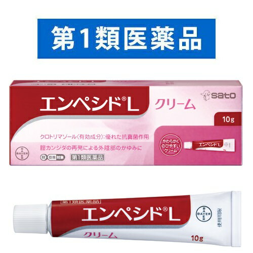 【注意】こちらの商品は第1類医薬品です！！ 薬剤師による適正使用の確認後、お客様より承諾をいただいた後に発送されます！！ 医薬品は使用上の注意をよく読み用法・用量を守って正しくお使いください。 同梱されている添付文書を必ずお読みください。 大変申し訳ございませんがこちらの商品はお1人様1点までとさせていただきます。 ■商品名 エンペシドLクリーム ■商品説明 エンペシドLクリームは、イミダゾール系の抗真菌成分クロトリマゾールを有効成分とする、腟カンジダの再発による外陰部症状の治療薬です。 ■効能・効果 腟カンジダの再発による、発疹を伴う外陰部のかゆみ(過去に医師の診断・治療を受けた方に限る) ただし、腟症状(おりもの、熱感等)を伴う場合は、必ず腟剤(腟に挿入する薬)を併用すること。 ■用法・用量 成人(15歳以上60歳未満)、1日2〜3回適量を患部に塗布する。ただし、3日間使用しても症状の改善がみられないか、6日間使用しても症状が消失しない場合は医師の診療を受けること。 (1)外陰部症状のみの場合：本剤を使用すること。ただし、腟剤(腟に挿入する薬)を併用することが望ましい。 (2)腟症状(おりもの、熱感等)を伴う場合：腟剤(腟に挿入する薬)を併用すること。 ●用法・用量に関連する注意 (1)定められた用法・用量を厳守してください。 (2)目に入らないようにご注意ください。万一、目に入った場合は、すぐに水又はぬるま湯で洗い、直ちに眼科医の診療を受けてください。 (3)この薬は腟周辺(外陰)にのみ使用してください。 (4)使用前後は、手指を石けんでよく洗ってください。 (5)生理中は使用しないでください。使用中に生理になった場合は使用を中止してください。その場合は、治癒等の確認が必要であることから、医師の診療を受けてください。 ■成分・成分量 クロトリマゾール：1％ 添加物として、ステアリン酸ソルビタン、ポリソルベート60、ミリスチン酸セチル、セトステアリルアルコール、オクチルドデカノール、ベンジルアルコールを含有します。 ■使用上の注意 ●してはいけないこと （守らないと現在の症状が悪化したり、副作用が起こりやすくなります） 1．次の人は使用しないでください （1）初めて発症したと思われる人。（初めて症状があらわれた場合は、他の疾病が原因の場合があり、その場合は医師の診療を受ける必要があります） （2）本剤又は本剤の成分によりアレルギー症状を起こしたことがある人。（本剤の使用により再びアレルギー症状を起こす可能性があります） （3）15歳未満又は60歳以上の人。（15歳未満の人は初めて発症した可能性が高く、また60歳以上の人は他の疾病の可能性や他の菌による複合感染の可能性があるため） （4）妊婦又は妊娠していると思われる人。（薬の使用には慎重を期し、医師の診療を受ける必要があります） （5）発熱、悪寒、下腹部痛、背中や肩の痛み、色のついた又は血に染まったおりもの、魚臭いおりもの、生理の停止、腟からの不規則又は異常な出血、腟又は外陰部における潰瘍、浮腫又はただれがある人。（他の疾病の可能性がありますので、医師の診療を受ける必要があります） （6）次の診断を受けた人。 糖尿病（頻繁に本疾病を繰り返す可能性が高いので、医師の診療を受ける必要があります） （7）本疾病を頻繁に繰り返している人。（1〜2ヵ月に1回又は6ヵ月以内に2回以上腟カンジダの再発を繰り返す人は、他の疾病が潜んでいる可能性もあります） （8）腟カンジダの再発かわからない人。（自己判断できない場合は医師の診療を受ける必要があります） 2．次の部位には使用しないでください 腟周辺（外陰）以外の部位。（本剤は外陰部以外に使用する製品ではありません） ●相談すること 1．次の人は使用前に医師又は薬剤師にご相談ください （1）医師の治療を受けている人。（医師から処方されている薬に影響したり、本剤と同じ薬を使用している可能性もあります） （2）薬などによりアレルギー症状を起こしたことがある人。（薬などでアレルギーを起こした人は、本剤でも起こる可能性があります） （3）授乳中の人。（薬の使用には慎重を期す必要があります） 2．使用後、次の症状の持続・増強又は発現がみられた場合は副作用の可能性がありますので、直ちに使用を中止し、この文書を持って医師又は薬剤師にご相談ください 関係部位・・・症状 腟周辺の皮膚（外陰）・・・刺激感、皮膚炎、発赤・紅斑（赤い発疹）、皮膚のただれ、小さく盛り上がった発疹、熱感、かゆみ、痛み 3．3日間使用しても症状の改善がみられないか、6日間使用しても症状が消失しない場合は医師の診療を受けてください。なお、本剤の単独使用で効果がない場合も、自己判断で治療を行わず、医師の診療を受けてください（症状が重いか他の疾病の可能性があります） ■保管および取扱い上の注意 （1）直射日光の当たらない湿気の少ない涼しいところに密栓して保管してください。 （2）小児の手の届かないところに保管してください。 （3）他の容器に入れ替えないでください。（誤用の原因になったり品質が変わるおそれがあります） （4）コンドームやペッサリー等の避妊用ラテックス製品との接触を避けてください。（これらの製品が劣化・破損することがあります） （5）使用期限を過ぎた製品は、使用しないでください。なお、使用期限内であっても、開封後はなるべくはやく使用してください。（品質保持のため） ■その他の注意 ※本剤の使用は、以前に医師から腟カンジダの診断・治療を受けたことのある人に限ります。 ※セルフメディケーション税制対象商品 ■原産国 日本 ■リスク区分 第一類医薬品 ■製造販売元 バイエル薬品株式会社 大阪市北区梅田二丁目4番9号 ■お問い合わせ先 佐藤製薬株式会社 お客様相談窓口 TEL：03-5412-7393 受付時間：9：00〜17：00（土、日、祝日を除く） ※パッケージデザイン・内容量等は予告なく変更されることがあります。 ※医薬品に関しては特別な表記がない限り、6ヵ月以上の使用期限の物を販売しております。 　6ヵ月以内の物に関しては、使用期限を記載いたします。 医薬品に関する記載事項はこちらエンペシドLクリーム 皮膚薬 カンジタ症 再発治療薬【第1類医薬品】セルフメディケーション税制対象 膣カンジダの再発を自分で治療できるお薬！ 5