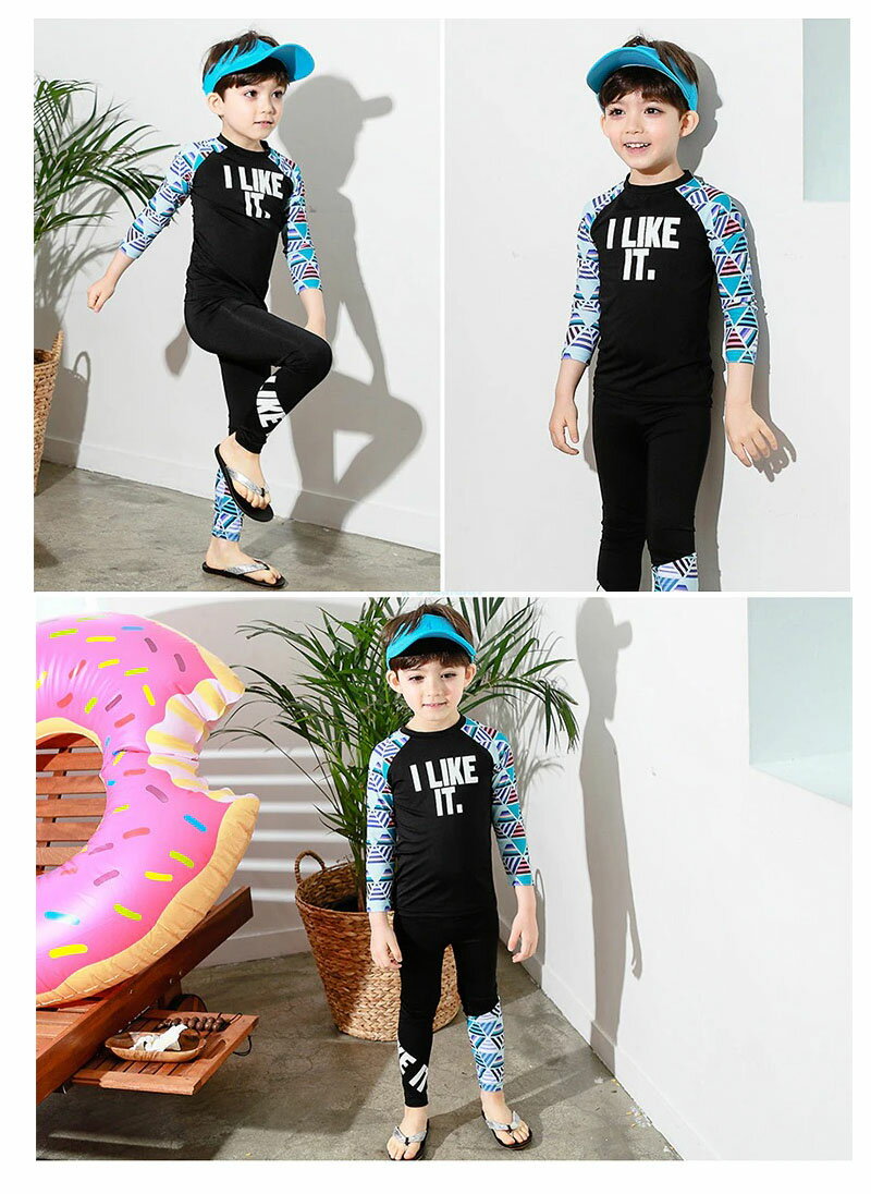 男の子 水着 小学生 スイムウェア セットアップ 子供服 キッズ パンツ センリ 110c...