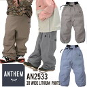 25-26 ANTHEM アンセム AN2533 3D WIDE LITHIUM PANTS 3D ワイド リチウム パンツ メンズ レディース スノーボード ...