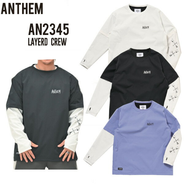 23-24 ANTHEM 󥻥 AN2345 LAYERD CREW 롼ͥå ȥ졼ʡ  ǥ Ρܡɥ Ź SNOWBOARD 2023-2024