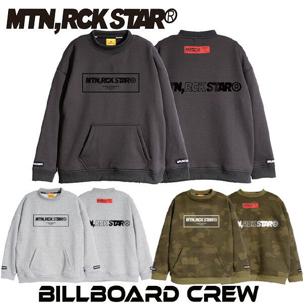 ご予約商品 26 MTN ROCK STAR マウンテンロックスター BILLBOARD CREW クルーネック MRS アパレル MOUNTAIN ROCK STAR