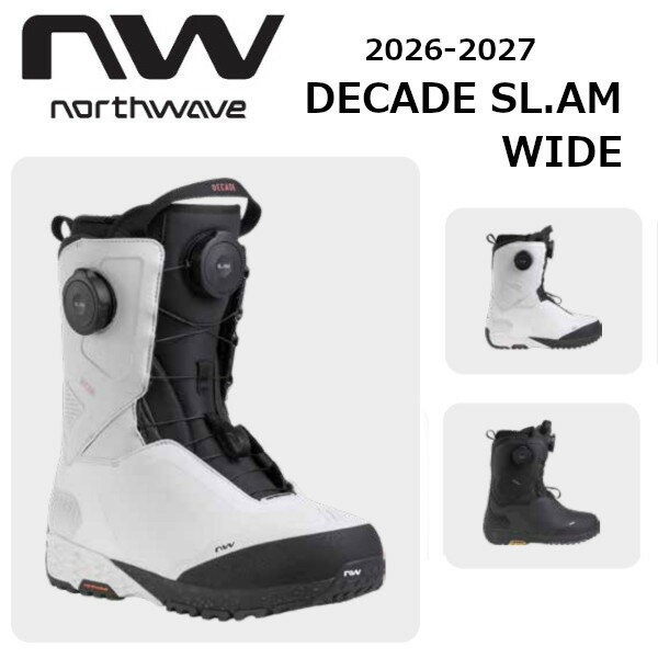 お買い物の前にお読みください 　 　こちらは「ご予約商品」のため、商品お届けまでに 　お時間をいただきます。 　ご注文前に「ご予約の流れ」を必ずご確認ください。 　 【ご注意ください】 　ご注文後、ご自身のご注文履歴からのキャンセル 　可能お時間を過ぎての、お客様ご都合による 　キャンセル・返品・交換は一切 　受け付けておりませんので、予めご了承ください。 　モデル・カラー・サイズ等をご確認の上、 　ご注文をお願い致します。 　【商品在庫について】 　当店は、店舗と他のネットショップと在庫を共有 　しております。 　ご注文を承り次第在庫の確保をしますが、 　完売の際は何卒ご容赦ください。 　【デザイン・仕様について】 　商品ページは、サンプル・カタログデータを元に 　作成しております。 　予期せぬ仕様の変更、モニター・照明等により 　商品の色や見え方が実際とは多少異なる場合が 　ございます。 　予めご了承の上ご注文をお願い致します。 　【納期について】 　商品の入荷は、10月～12月を予定しておりますが、 　生産状況・モデル等により、 入荷時期が異なる 　場合がございます。 　（予定よりも早く入荷するものもございます。） 　※ご注文時に、分かる範囲で入荷時期をお伝えします。 　※入荷しご準備が整いましたら、お届け予定日と 　合わせて、メールでご連絡致します。 　　万全の状態でシーズンをお楽しみいただけるよう、 　　精一杯お手伝いさせていただきます。 メーカー希望小売価格はメーカーカタログに基づいて掲載しています&nbsp; 　　　DECADEは、世界中のトップライダーたちによってテストされ、信頼されてきた定番モデルです。 　　　パウダー、ゲレンデクルージング、パークセッションまで、あらゆるライディングに自然に 対応し、 　　　パフォーマンスを犠牲にすることなく“楽しさ”を広げてくれます。 　　　SL.AMクロー ジャーシステムにより、フィットはより速く、よりクリーンに、より正確に。 　　　毎回、完璧にロッ クインされた安心感をもたらします。 　　・ SL.AM - speed lace automatic system : スノーボードブーツ市場のどのシステムより 　　　最大3倍速く、より確実で直感的な締めあげ操作を可能にするオート・レースシステム。 　　　アッパー側とロアー側を締め分けが可能です。 　　・ STOMPER OUTSOLE : STOMPER(ストンパー)アウトソールは、EVAとラバーという二種類の 　　　異なる素材を用いてグリップ力を高めるようアレンジされています。 　　・ SENDER PRO LINER : SENDER PRO(センダー・プロ)ライナーは、スムースな動きの 　　　レー スクロージャー、改良されたヒールサポート、プレミアム素材の採用により、 　　　一日中快適な履き心 地を提供します。 　　・ TPU THERMOWELDED REINFORCEMENTS : 熱成型されたラバーによる補強により 　　　軽量化と耐久性を強化 　　・ INJECTED FLEX TONGUE : インジェクション素材を採用したFLEX TONGUE 　　　(フレッ クス・タン)が足を最適に包み込み、安定性と耐久性に優れたフレックスを提供。